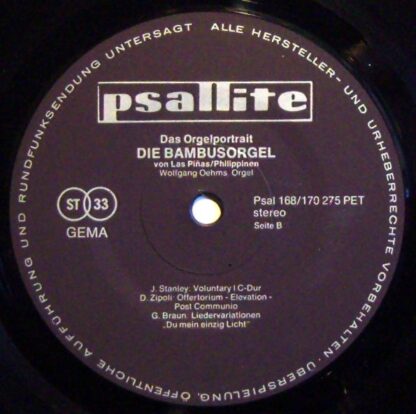 Psallite Psal 168 / 170 275 PET - Die Bambus-Orgel Von Las Piñas - Image 3