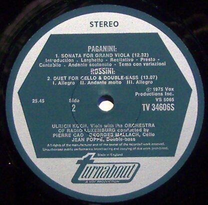 Turnabout TV 34606S - Rolla/Paganini/Rossini - Image 3