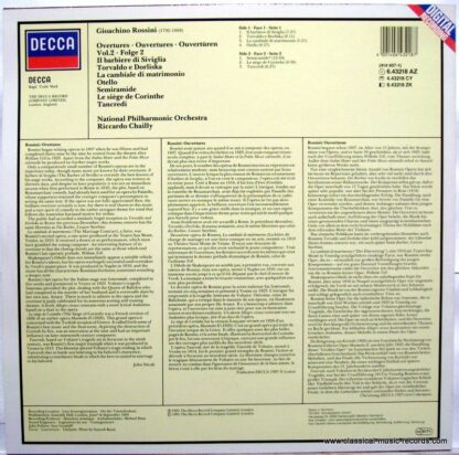 DECCA 414 407-1 - Rossini Ouvertures Vol. 2 - Image 2