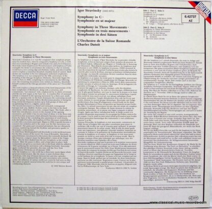 DECCA SXDL 7543 - Symphony In C - Symphony In Three Movements - Image 2