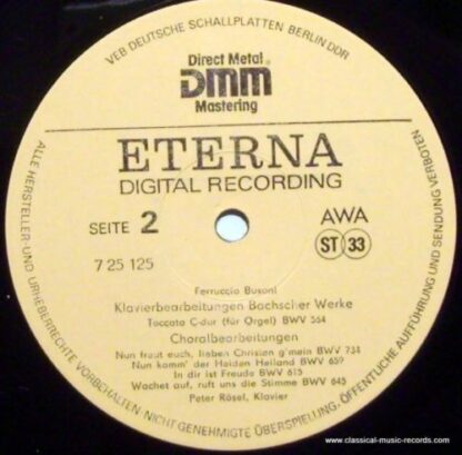 Eterna 7 25 125 - Klavierbearbeitungen Bach'Scher Werke / Choral - Image 4