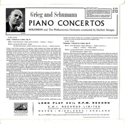 EMI ASD 272 - Piano Concertos - Image 2