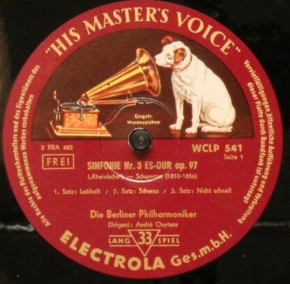 Electrola Gesellschaft m.b.H. WCLP 541 - Manfred-Ouvertüre Op. 1 - Image 3