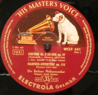 Electrola Gesellschaft m.b.H. WCLP 541 - Manfred-Ouvertüre Op. 1 - Image 4