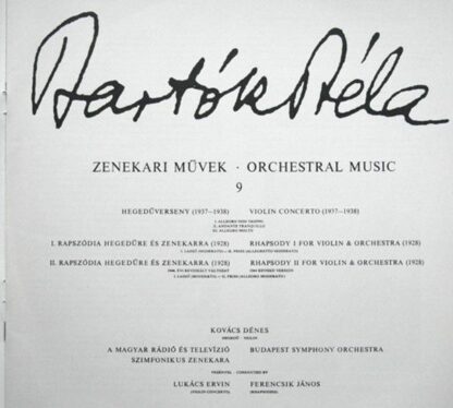 Hungaroton SLPX 11350 - Violin Concerto 1937-1938 · Rhapsody No - Image 3