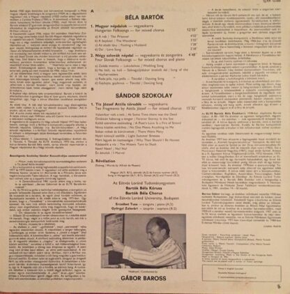 Hungaroton SLPX 12388 - Choral Works - Image 2