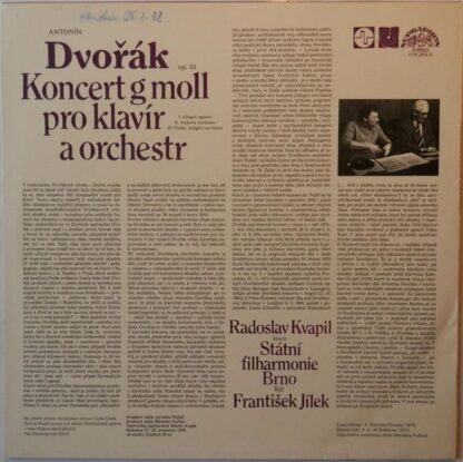 Supraphon 1110 2373 - Koncert G Moll Pro Klavír A Orchestr - Image 2