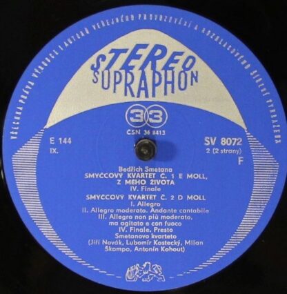 Supraphon DV 8072 F - Smyčcové Kvartety - Image 4