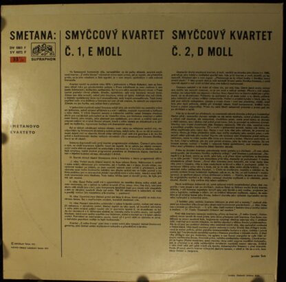 Supraphon DV 8072 F - Smyčcové Kvartety - Image 2