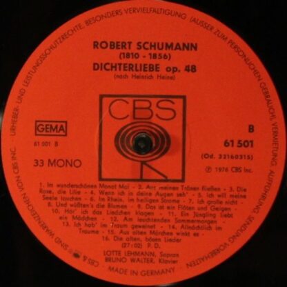 CBS 61 501 - Frauenliebe Und - Leben Op. 42 / Dichterliebe Op. 4 - Image 4