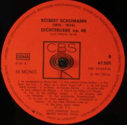 CBS 61 501 - Frauenliebe Und - Leben Op. 42 / Dichterliebe Op. 4 - Image 5