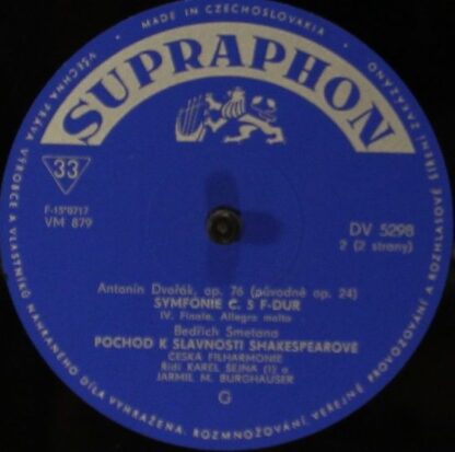Supraphon DV 5298 - Symfonie C. 5 F-Dur / Pochod K Slavnoski Sha - Image 3