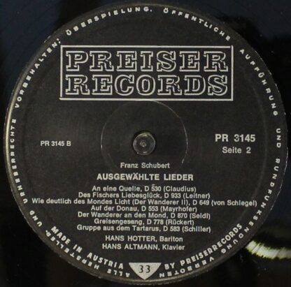 Preiser Records PR 3145 - Dichterliebe Op. 48 / Ausgewählte Lied - Image 4