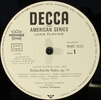 DECCA SMU 1123 - Tschechische Suite, Op. 39 / Serenade, Op. 44 - Image 3
