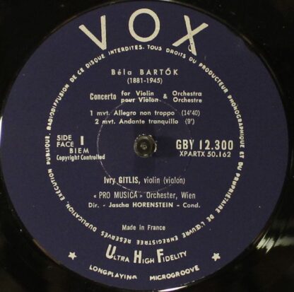 VOX (6) GBY 12.300 - Concerto For Violin / Concerto For Viola - Image 3
