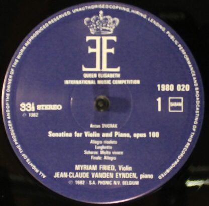 Queen Elisabeth Competition 1980 020 - Sonatina For Violin And P - Image 3