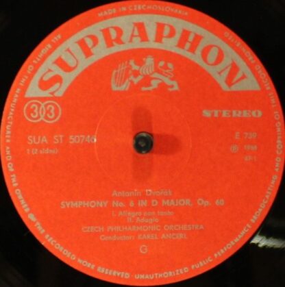 Supraphon 50 746 - Symphony No. 6 In D Major - Image 4