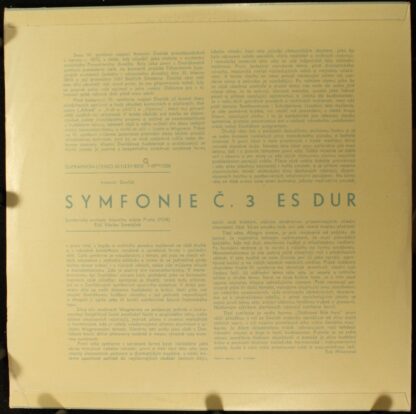 Supraphon SV 8010 - Symfonie č. 3 Es-Dur - Image 2