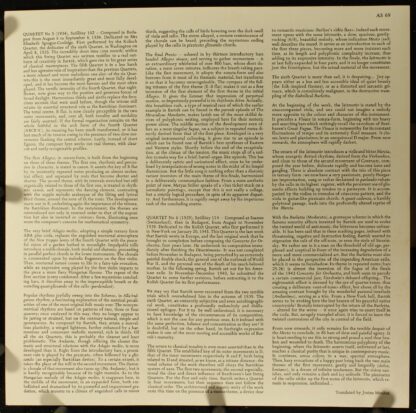 Astree AS 69 - Les Quatuors - Tome III: Quatuor N° 5 (1934) / Qu - Image 6