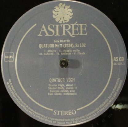 Astree AS 69 - Les Quatuors - Tome III: Quatuor N° 5 (1934) / Qu - Image 8