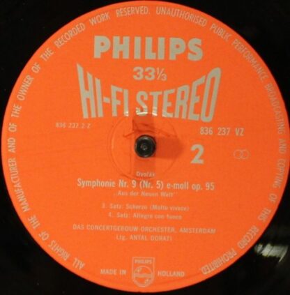 Philips 836237 VZ - Symphony Nr. 5 e-moll op. 95 "Aus der Neuen - Image 4