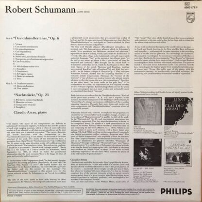 Philips 6500 178 - Davidsbündlertänze / Nachtstücke - Image 2