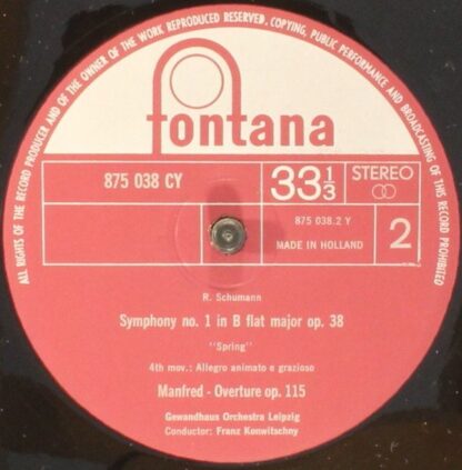 Fontana 875 038 CY - Symphonie Nr. 1 B-dur Op. 38 "Frühlingssymp - Image 4
