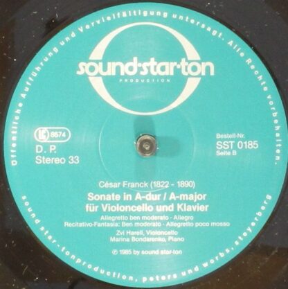 Sound-Star-Ton SST 0188 - Zvi Harell Violoncello - Marina Bondar - Image 4