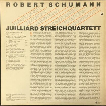 CBS 61 820 - Klavierquartett Es-dur Op. 47 / Klavierquartett Es- - Image 2