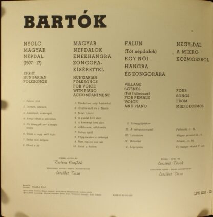 Qualiton LPX 1253 - Hungarian Folk Songs / Village Scenes - Image 3
