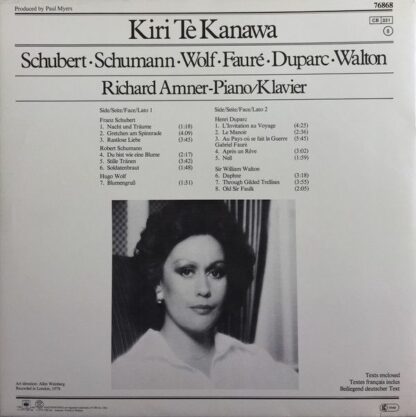 CBS Masterworks 76868 - Kiri Te Kanawa - Image 2