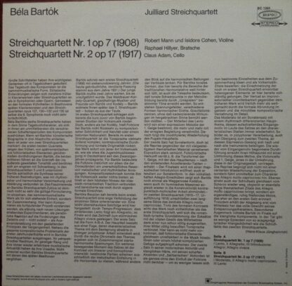 Epic BC 1364 - Streichquartette Nr. 1 und 2 - Image 2