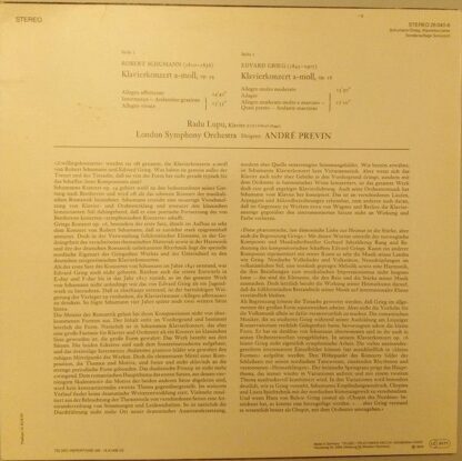 DECCA 26 040-6 - Klavierkonzert A-moll / Klavierkonzert A-moll - Image 2