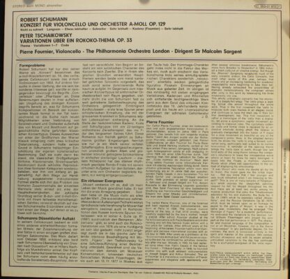 His Master's Voice 1 C 053-01 972 - Schumann: Cellokonzert A-Mol - Image 2