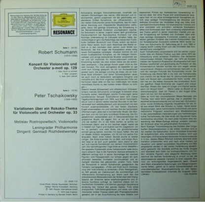 Deutsche Grammophon 2535 112 - Cellokonzert · Rokoko-Variationen - Image 2