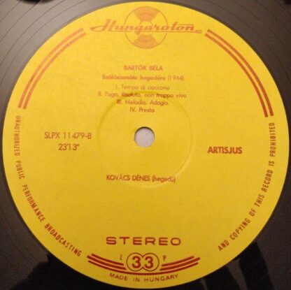 Hungaroton SLPX 11479 - Sonata For Two Pianos And Percussion / S - Image 4