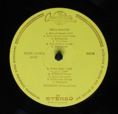 Hungaroton LPX 11338 - Sonata For Piano - Nine Little Piano Piec - Image 8