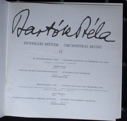 Hungaroton SLPX 11421 - Piano Concerto No 3. / Viola Concerto - Image 4