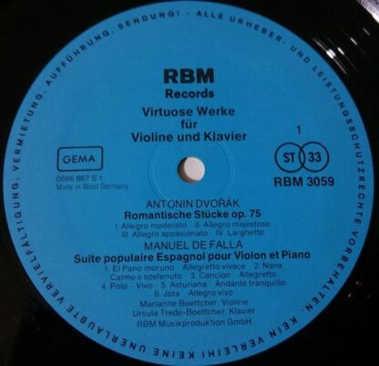 RBM Records RBM 3059 - Virtuose Werke Für Violine Und Klavier - Image 3