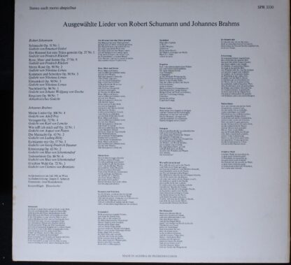 Preiser Records SPR 3330 - Ausgewählte Lieder Von Robert Schuman - Image 2