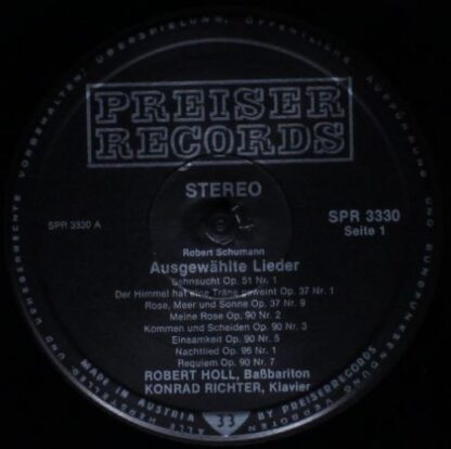 Preiser Records SPR 3330 - Ausgewählte Lieder Von Robert Schuman - Image 3