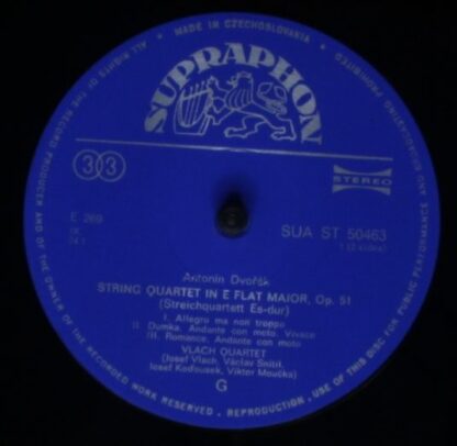 Supraphon SUA ST 50463 - String Quartet In E Flat Major, Bagatel - Image 4