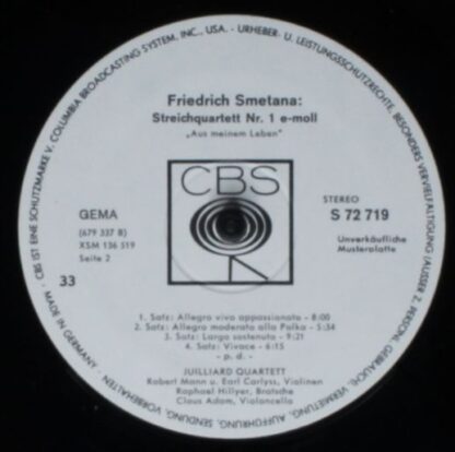 CBS S 72 719 - Streichquartett  Nr. 6 F-dur Op. 96 / Streichquar - Image 4