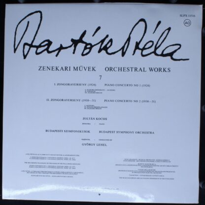 Hungaroton SLPX 11516 - Concertos For Piano And Orchestra Nos. 1 - Image 2