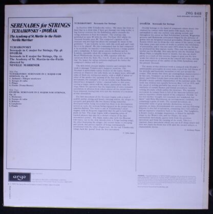 Argo ZRG 848 - Serenades For Strings - Image 2