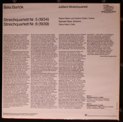 Epic BC 1366 - Streichquartette Nr. 5 und 6 - Image 2
