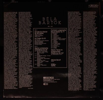 EMI 1C 065-14 143 Q - Béroff Spielt Bartók - Image 2