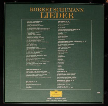 Deutsche Grammophon 2740 167 - Lieder Volume 1 - Nach Gedichten - Image 2