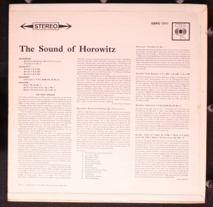 CBS BRG 72117 - The Sound Of Horowitz - Image 2