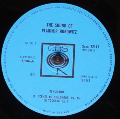 CBS BRG 72117 - The Sound Of Horowitz - Image 3